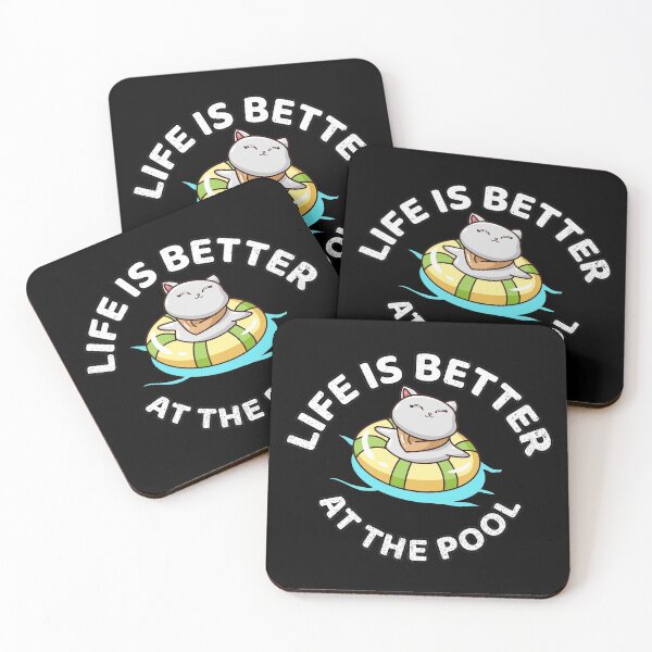 Item preview, Life Is Better At The Pool - Cute Cat designed and sold by ildafdhome.