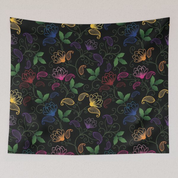 Item preview, Rainbow Gradient Floral Pattern designed and sold by nldesigns.