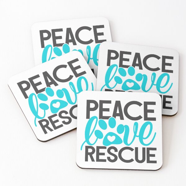 Item preview, Peace, Love and Rescue  designed and sold by pugmom4.