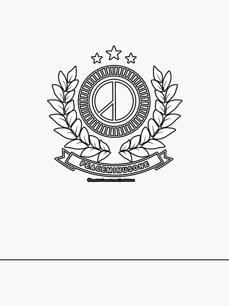 Peaceminusone Logo Stickers for Sale | Redbubble