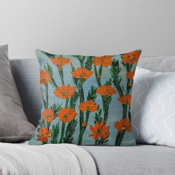 Artikelvorschau, Orangefarbene Kosmosblumen entworfen und verkauft von kkartwork.