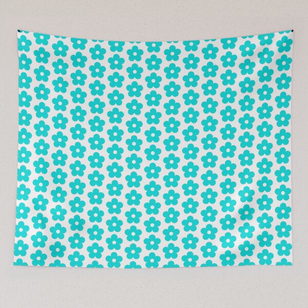 Item preview, Retro Flower Bright Blue designed and sold by SockSandwich.