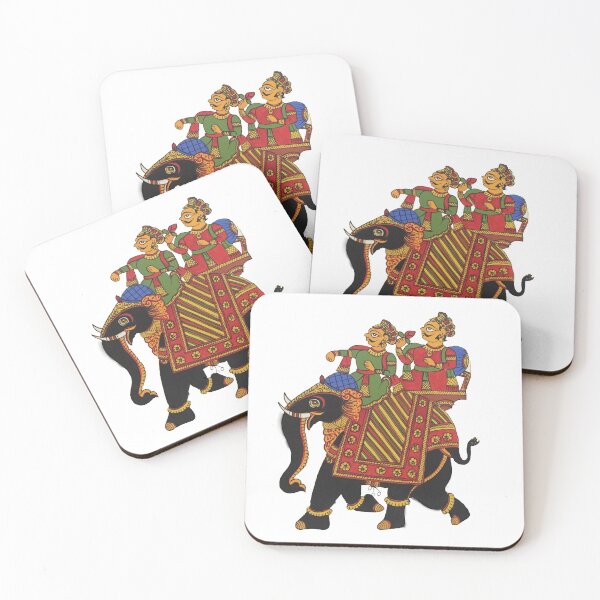 Item preview, Indian folk art wall print  designed and sold by gopalpjoshi.
