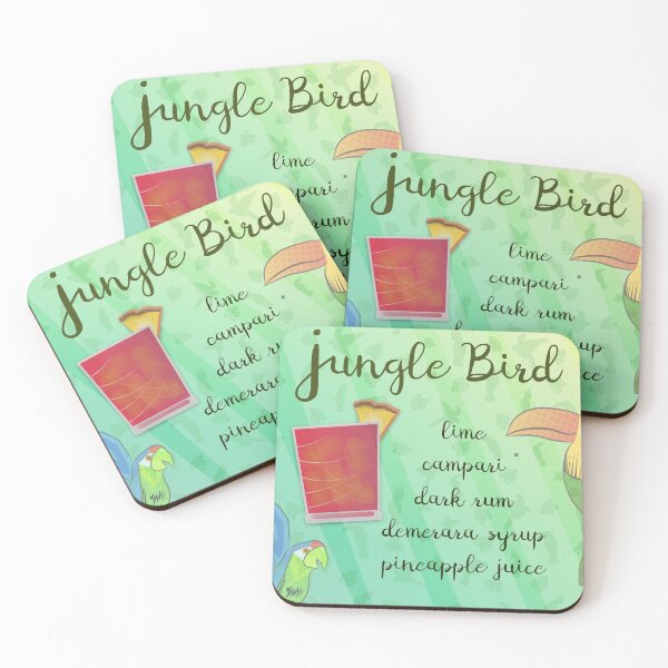 Item preview, Jungle Bird, Classic Tiki Cocktail Recipe designed and sold by ladyjanegraphic.