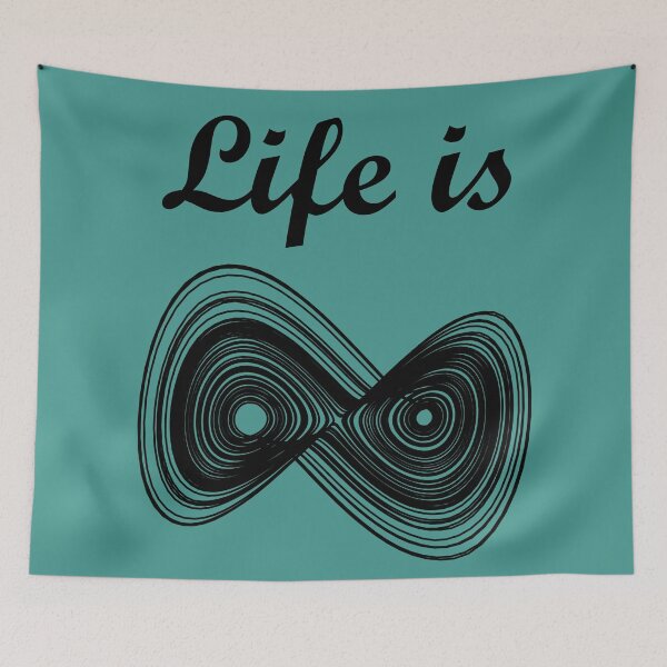 Item preview, Life is unpredictable - Maths Chaos - teal designed and sold by rahilvalani.