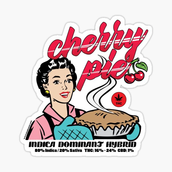 Cherry Pie Cannabis Strain Art Sticker