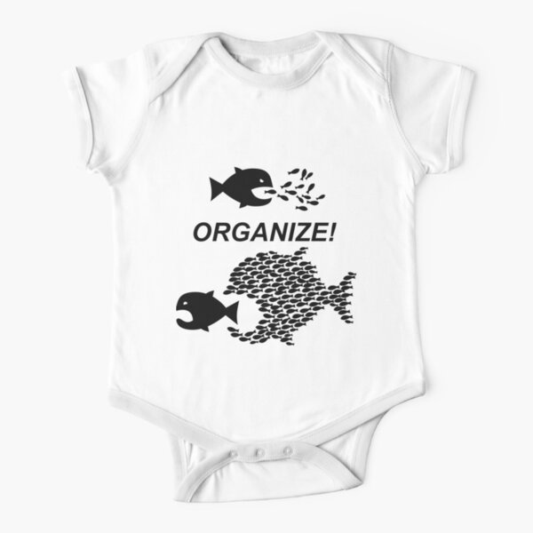 Organize! Citizens Unite! Activists Unite! Laborers Unite! . Short Sleeve Baby One-Piece