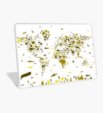 world map animals 2 Laptop Skin