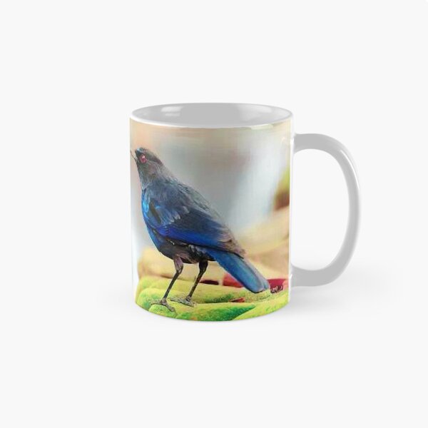 Item preview, Purple Howling Thrush (scientific name: Myophonus caeruleus) has dark blue-purple plumage designed and sold by zenger2021.