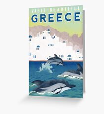 Greece Travel Poster Greeting Card