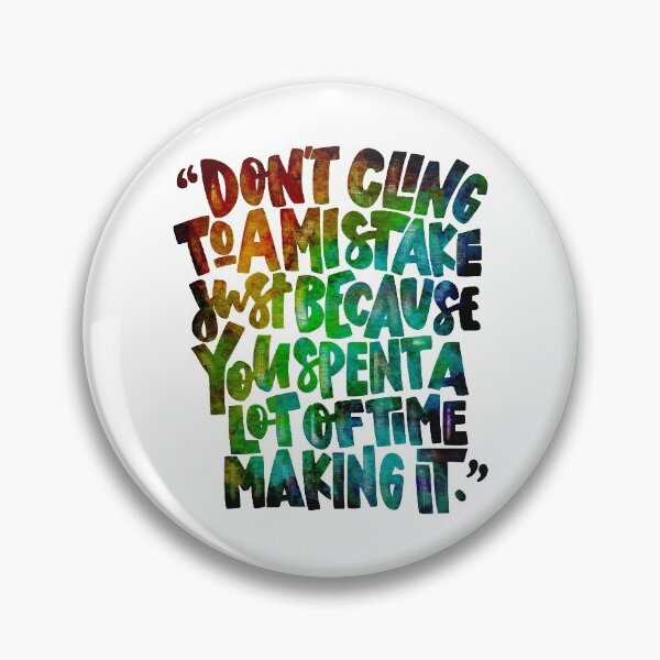 Item preview, Don’t Cling To A Mistake - Colorful Lettering designed and sold by iPadLettering.