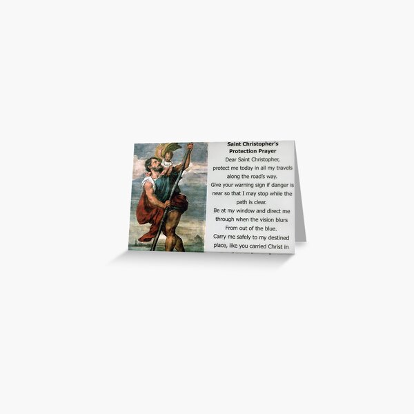 Item preview, St. Christopher's Protection Prayer designed and sold by GingerMS.