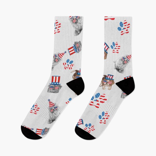 Item preview, American flag dogs pattern 4th of July designed and sold by JooArtPrints  ★★★★★.