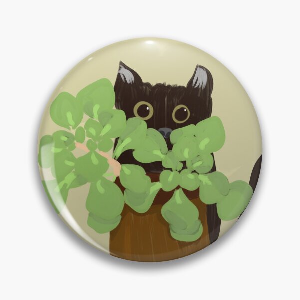 Item preview, Houseplant and Black cat  designed and sold by Antiope33.