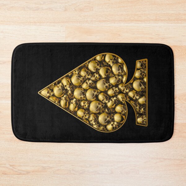 Item preview, Ace Of Spades Vintage Goth Gambler Skull Playing Card Gold designed and sold by GrandeDuc.
