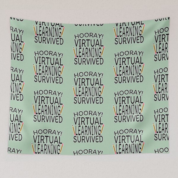 Item preview, Hooray! Virtual Learning Survived In Black Text designed and sold by eviejay.