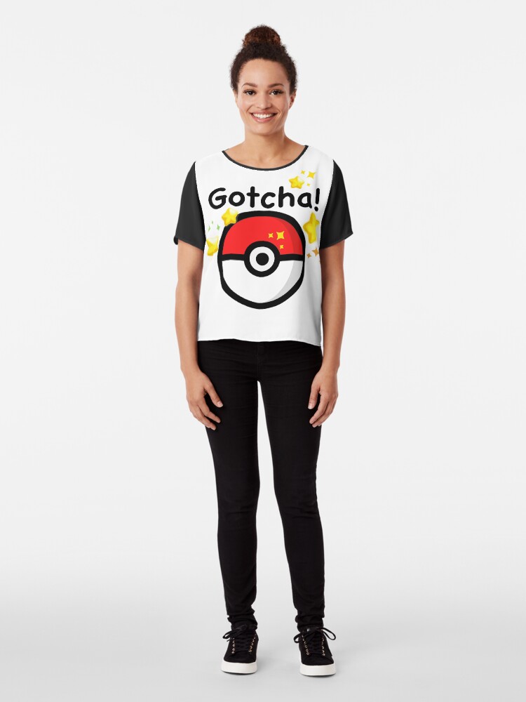 Alternate view of Pokemon go - Gotcha - pokeball Chiffon Top