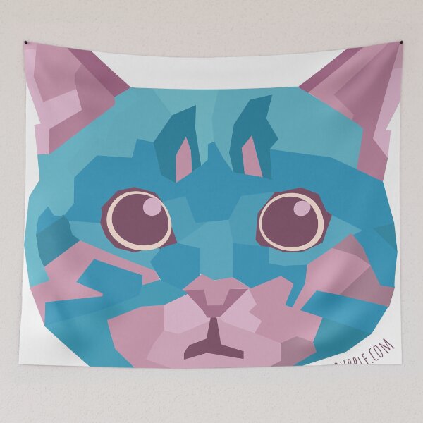 Item preview, cotton candy cat mosaic designed and sold by Motomow.