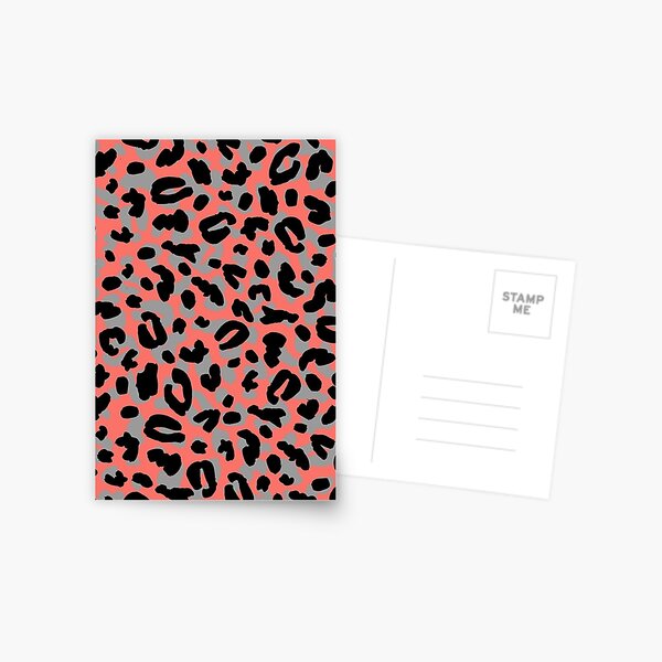 Animal Print (salmon pink) Postcard