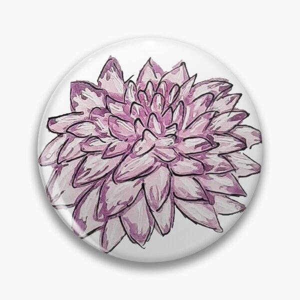 Item preview, Pink Dahlia Wildflower Watercolor and Pen Design designed and sold by Jada Clark.