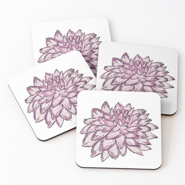 Item preview, Pink Dahlia Wildflower Watercolor and Pen Design designed and sold by Jada Clark.