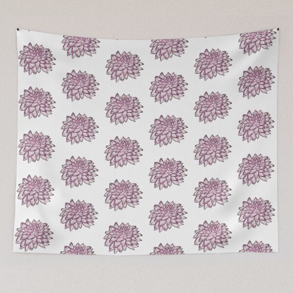 Item preview, Pink Dahlia Wildflower Watercolor and Pen Design designed and sold by Jada Clark.