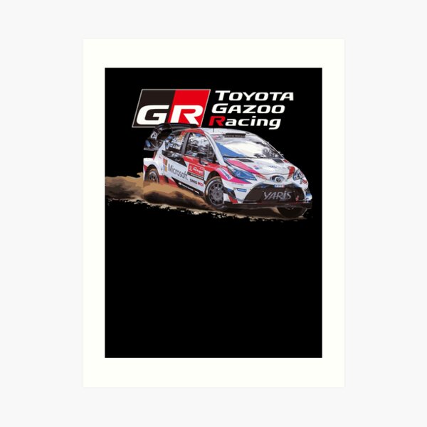 Toyota Gr Yaris Gazoo Racing Sebastien Ogier Power Slide Drifting Art Print For Sale By Cowtowncowboy Redbubble