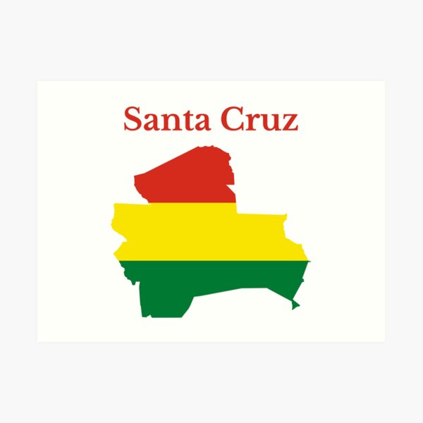 Santa Cruz Department Map Design Bolivia