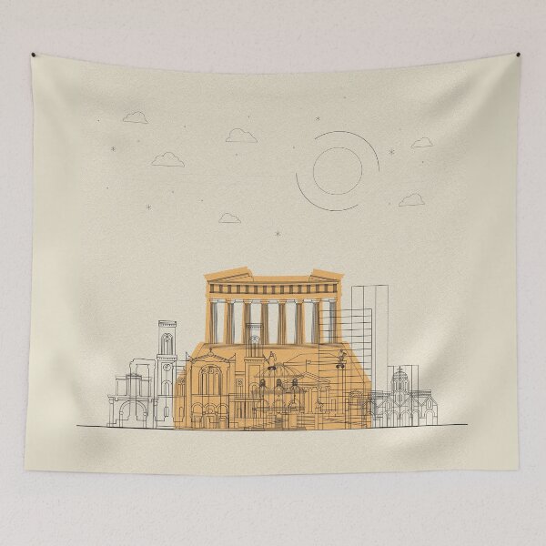 Item preview, Abstract City Posters: Athens, Greece designed and sold by A Deniz Akerman.
