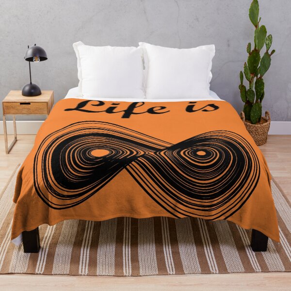 Aperçu de l'œuvre La vie est imprévisible - Maths Chaos - orange créée et vendue par rahilvalani.