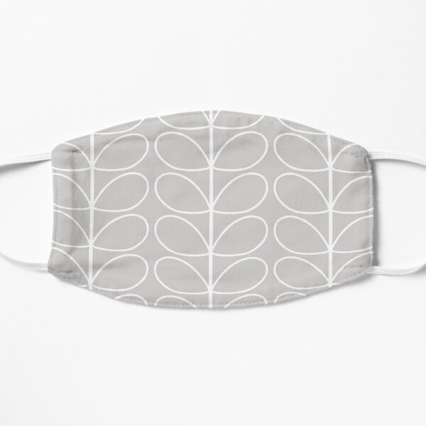 linear stem - orla kiely,silver, white Flat Mask