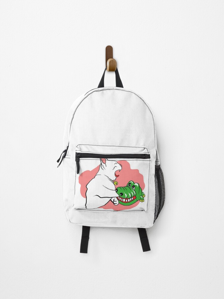 Mochila «Gato mordido por cocodrilo de juguete» de TheDedson | Redbubble