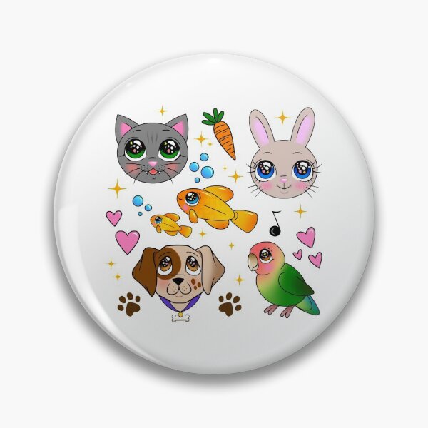 Item preview, Sparkly Eyed Pets Pattern - no background designed and sold by FizzyVee.