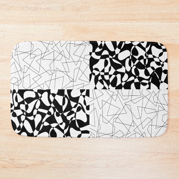 Item preview, Abstract geometric pattern - black and white. designed and sold by K.S ART.