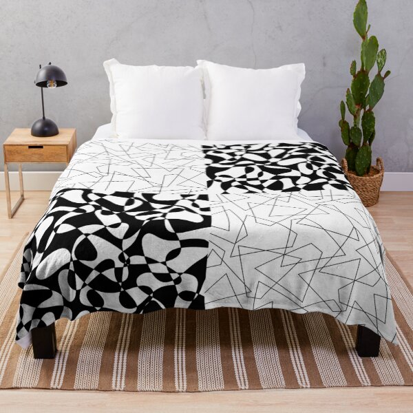 Item preview, Abstract geometric pattern - black and white. designed and sold by K.S ART.