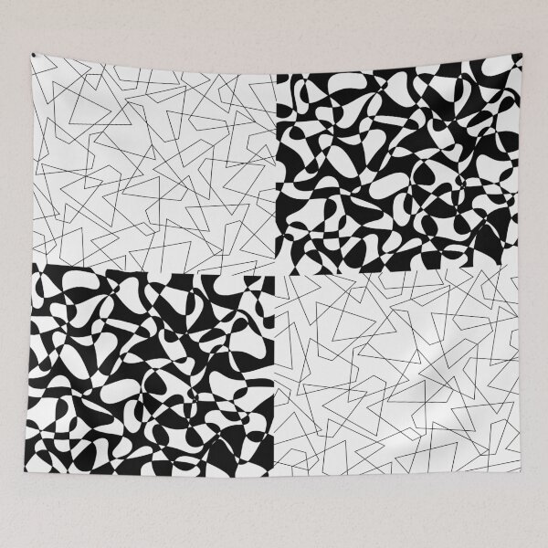 Item preview, Abstract geometric pattern - black and white. designed and sold by K.S ART.
