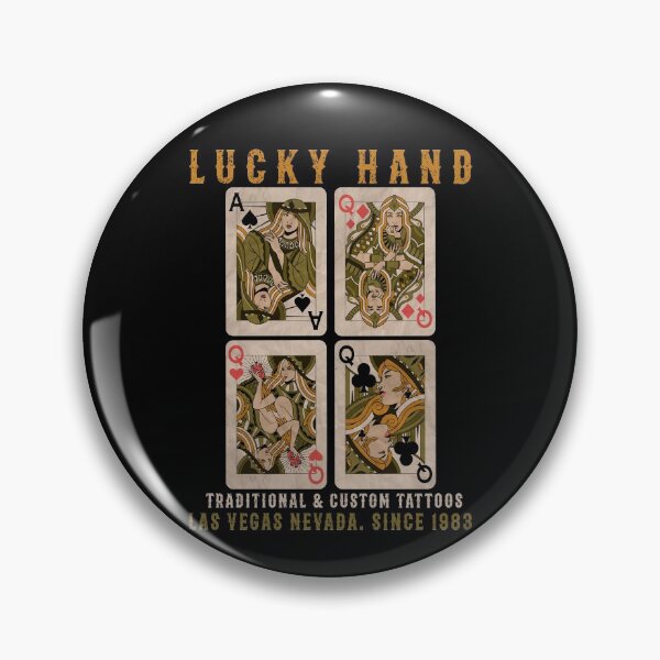 Item preview, Lucky Hand, Tattoo Studio, Playing Cards, Old School Tattoo Design designed and sold by Proverbial Wisdom Design.