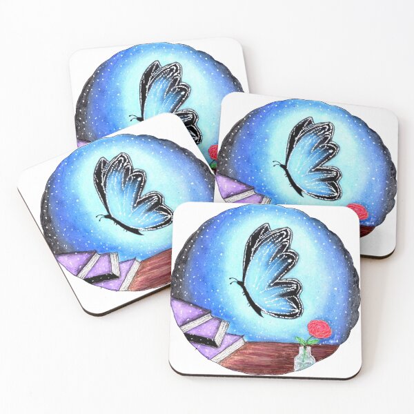 Item preview, Painting : Muse comes as Butterfly at Night Reading  designed and sold by OnigiriDoctor.