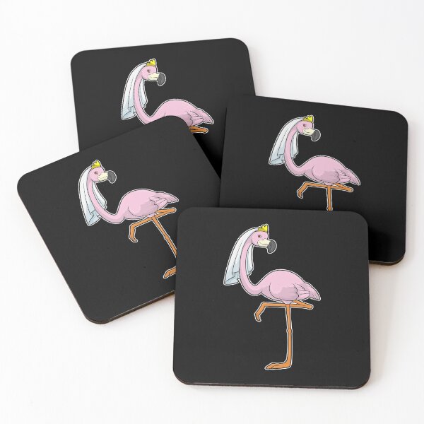 Item preview, Flamingo as Bride at Wedding with Veil designed and sold by Snabdesign84.