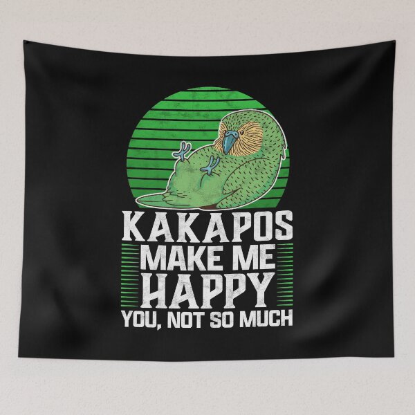 Item preview, Kakapo make happy New Zealand parrot saying designed and sold by madgrfx.