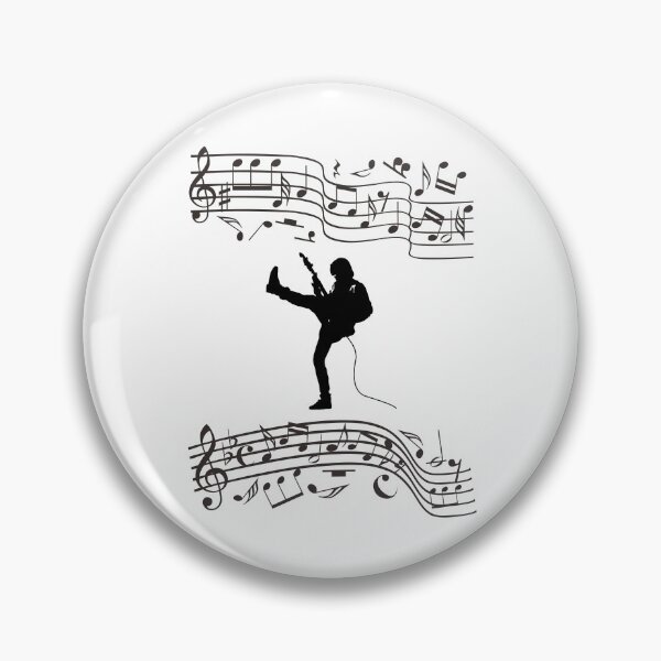 Item preview, Guitar Player And Music Notes designed and sold by MottoDigging.