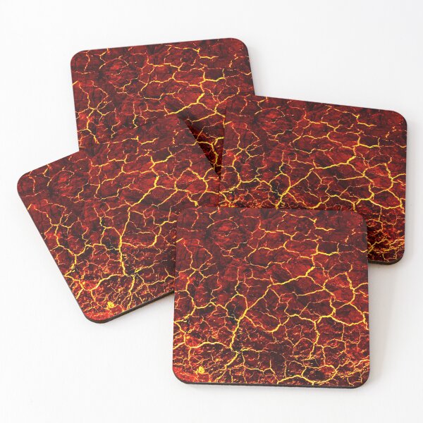 Item preview, Red molten lava cracking surface designed and sold by jc007.