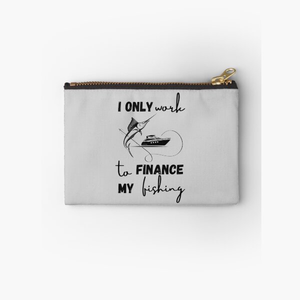 Item preview, I Only Work to Finance My Fishing Print T-Shirt Cool Design Tee designed and sold by LJ4EVER.