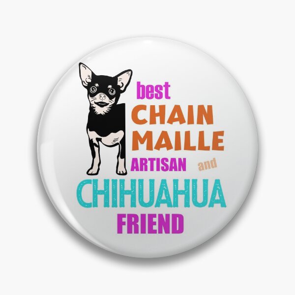 Item preview, Chain Maille and Chihuahua dog friend designed and sold by Tanya Mihe.