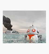 Robot Crash at Sea Photographic Print