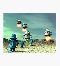 Robot Invasion From Above V2 Photographic Print