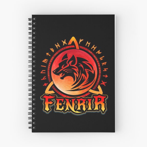 Item preview, Fenrir Loki's Son, Viking Wolf And Red Moon With Norse Runes designed and sold by aronia.