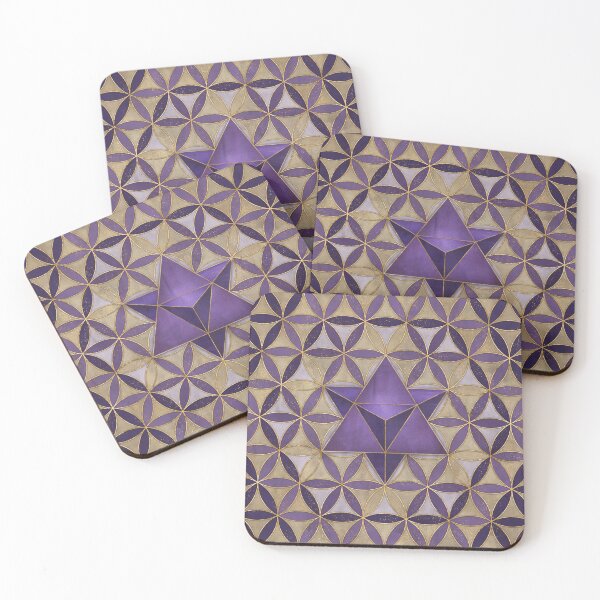 Item preview, Merkabah on Flower of life pattern designed and sold by k9printart.