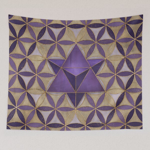 Item preview, Merkabah on Flower of life pattern designed and sold by k9printart.
