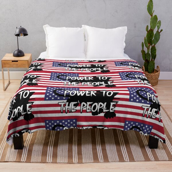 Item preview, Power To The People Black Panthers USA Flag designed and sold by RevolutionInPaint.